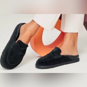 Used Hermès Go Mule Mules Black Noir Suede Calfskin EU 43 Men
